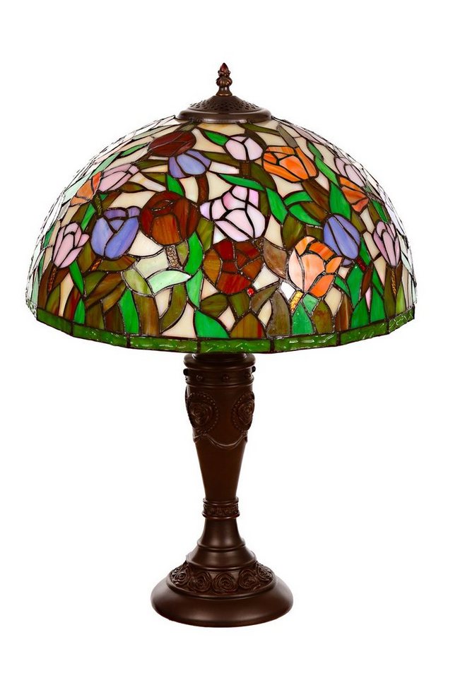 BIRENDY Stehlampe Lampe im Tiffany-Stil 16 Zoll Libelle Tiere Rose Tischlampe von BIRENDY