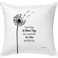 Kissen 50x50cm "Genieße Die Kleinen Dinge" von BIRKESDESIGN