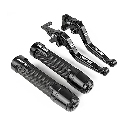 BIRLD Für Kawasaki ZX12R ZX-12R 2000 2001-2005 Motorrad Kupplungsbremshebel Ausziehbare Verstellbare Faltbare Hebel Lenkergriffe Hebel (Farbe : Schwarz) von BIRLD