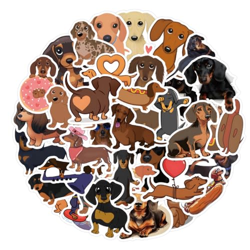 BIRLOZA 60 Stück niedliche Dackel-Hunde-Aufkleber,PVC wasserdichte Wurst-Haustier-Hunde-Aufkleber für Hundeliebhaber Geschenk Handyhülle Laptop Scrapbook, Skateboard, Helm, Hundehaus-Dekoration BIRLOZA 60 Stück niedliche Dackel-Hunde-Aufkleber,PVC wasserdichte Wurst-Haustier-Hunde-Aufkleber für Hundeliebhaber Geschenk Handyhülle Laptop Scrapbook, Skateboard, Helm, Hundehaus-Dekoration von BIRLOZA