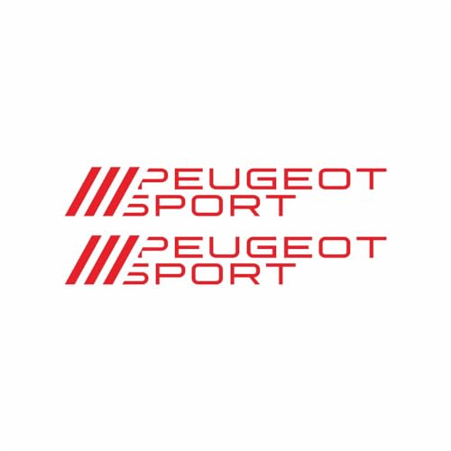 BIRNN Auto Logo Emblem Aufkleber für Peugeot Sport, Stilvolle Logo Abzeichen Aufkleber Styling Dekorationsaufkleber Zubehör Car Sticker Auto Decals Logo, C 25CM 2 Pieces von BIRNN