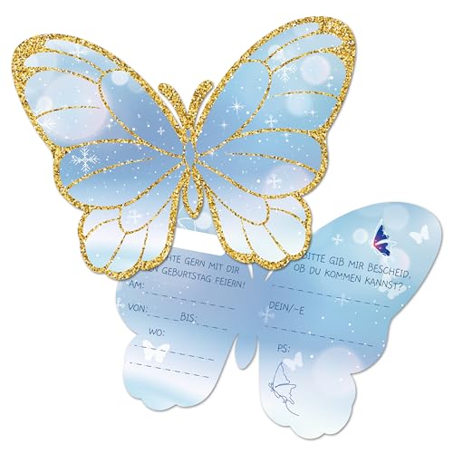 BIROYAL 12 Einladungskarten Kindergeburtstag Mädchen, Geburtstagseinladungen Kinder, 12.5 x 9.1 cm Schmetterlingen Einladungskarten, Einladungen Kindergeburtstag Mädchen, Geburtstag Einladungskarten BIROYAL 12 Einladungskarten Kindergeburtstag Mädchen, Geburtstagseinladungen Kinder, 12.5 x 9.1 cm Schmetterlingen Einladungskarten, Einladungen Kindergeburtstag Mädchen, Geburtstag Einladungskarten von BIROYAL