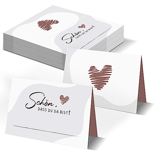 BIROYAL Tischkarten, 50 Stück Tischkarten Hochzeit, Namensschilder Hochzeit, Sitzplatzkarten Blanko, Platzkarten zum Beschriften, Tischkarten Geburtstag, Namenskarten zur Hochzeitsdeko & Tischdeko BIROYAL Tischkarten, 50 Stück Tischkarten Hochzeit, Namensschilder Hochzeit, Sitzplatzkarten Blanko, Platzkarten zum Beschriften, Tischkarten Geburtstag, Namenskarten zur Hochzeitsdeko & Tischdeko von BIROYAL