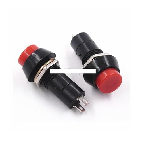 10PCS Round Push Button Switch PBS-11A ON-OFF Self-locking 250VAC 1A Red von BIRXPMOS