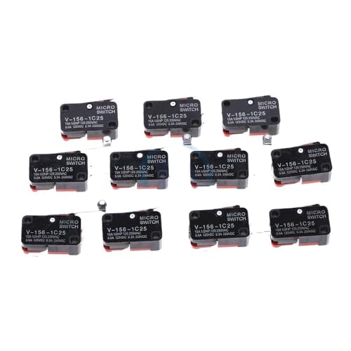10Pcs Roller Lever Arm SPDT NO/NC Momentary Switches V-156-1C25 von BIRXPMOS