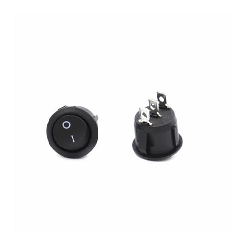 1Pcs black KCD1 220v ON/OFF 3Pin Round Rocker Switch LED illuminated With light, light switch von BIRXPMOS