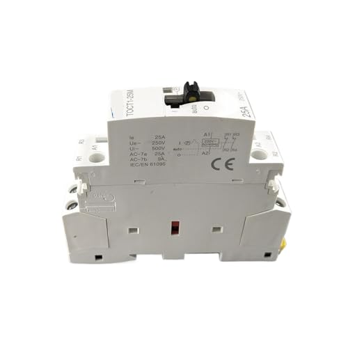 1pc 2P 25A 2NC 220V/230V 50/60HZ Din rail contactor with Manual Control Switch von BIRXPMOS