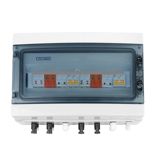 1pc 600V 20A MCB Solar photovoltaic PV Combiner Box With Protection 4 input 2 out DC 600V Fuse MCB SPD 18ways von BIRXPMOS