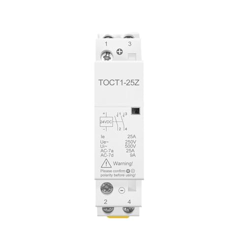1pc TOCT1 2P 25A DC 12V 1NO 1NC coil 220V/230V 50/60HZ Din rail Household ac Modular contactor von BIRXPMOS