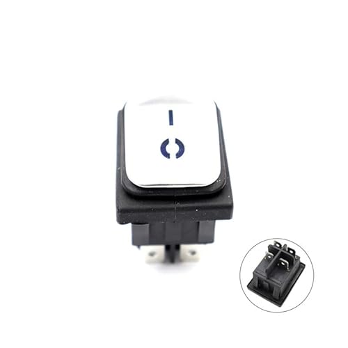 1pcs KCD4 BLUE ON-OFF 24V Stainless steel DPST with light high power high current rocker 4 feet von BIRXPMOS