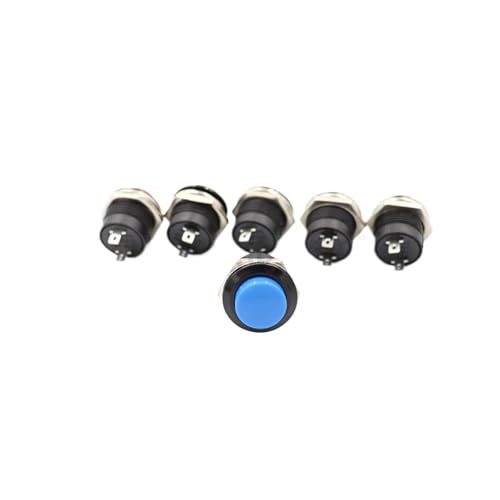 1pcs blue Momentary SPST NO Round Cap Push Button Switch AC 6A/125V 3A/250V 6color R13-507 push button von BIRXPMOS