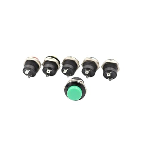 1pcs green Momentary SPST NO Round Cap Push Button Switch AC 6A/125V 3A/250V 6color R13-507 push button von BIRXPMOS