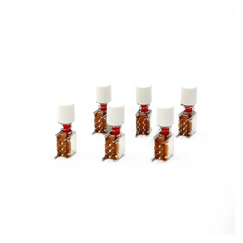6Pcs white Straight key switch PS-22F02 six-pin Self-locking button Key switch A set of button switches and hats 6Pcs white Straight key switch PS-22F02 six-pin Self-locking button Key switch A set of button switches and hats von BIRXPMOS