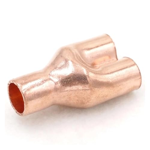 BIRXPMOS 12.7mm 1/2" Inner Diameter Copper End Feed Equal Y-Type 3 Way Pipe Fitting Plumbing von BIRXPMOS