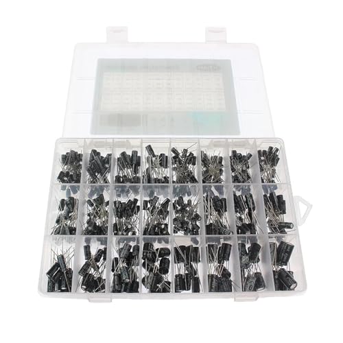 BIRXPMOS 500PCS Electrolytic Capacitors 0.1uF~1000uF Assorted Aluminum Kit Box, 10V 16V 25V 50V 24 Kinds Capacitor Set for Electronic DIY BIRXPMOS 500PCS Electrolytic Capacitors 0.1uF~1000uF Assorted Aluminum Kit Box, 10V 16V 25V 50V 24 Kinds Capacitor Set for Electronic DIY von BIRXPMOS