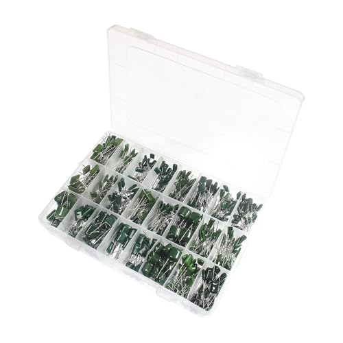 BIRXPMOS 660PCS 24Value Capacitor Kit 100V 2A221J~2A474J Polyester Film Capacitors Assorted Kit 0.47nF 0.68nF 1nF 2.2nF 3nF 100nF BIRXPMOS 660PCS 24Value Capacitor Kit 100V 2A221J~2A474J Polyester Film Capacitors Assorted Kit 0.47nF 0.68nF 1nF 2.2nF 3nF 100nF von BIRXPMOS