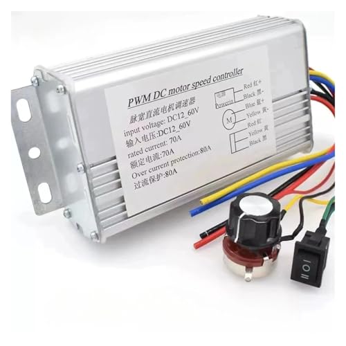 BIRXPMOS DC 12V-60V 70A 4000W DC Electronic Starter Speed Control Brush Controller Replacement for Scooter Bicycle Portable BIRXPMOS DC 12V-60V 70A 4000W DC Electronic Starter Speed Control Brush Controller Replacement for Scooter Bicycle Portable von BIRXPMOS