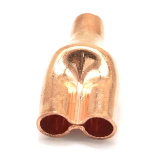BIRXPMOS Inner Diameter 6.35mm 1/4" Copper End Feed Equal Y-Type 3 Way Pipe Fitting Plumbing von BIRXPMOS