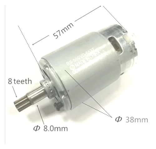 BIRXPMOS RS-550VD-6532 Electronic Starter DC 18V 20V with 8-Teeth Gear for Charging Hammer/Rechargeable Cordless von BIRXPMOS