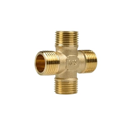 DN15 G 1/2" Male Cross 4 Way Brass Pipe Coupling Joiner Adapter Fitting DN15 G 1/2" Male Cross 4 Way Brass Pipe Coupling Joiner Adapter Fitting von BIRXPMOS