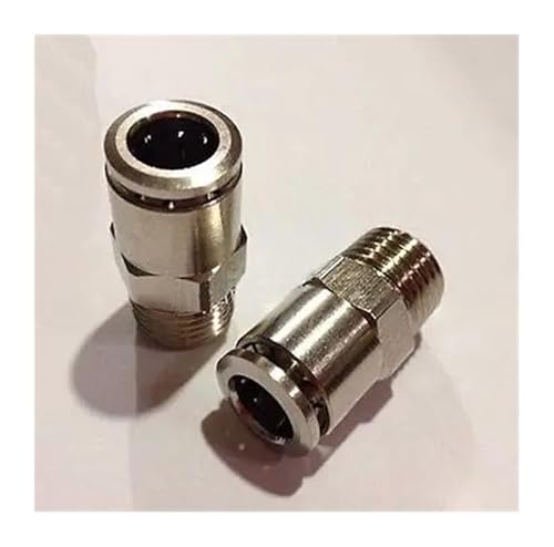Pneumatic Nickel Brass Push In Connector Union Quick Release Air Fitting Plumbing 3/8" Male to Fit Tube O/D 14mm Pneumatic Nickel Brass Push In Connector Union Quick Release Air Fitting Plumbing 3/8" Male to Fit Tube O/D 14mm von BIRXPMOS