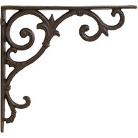 Biscottini - 2er-Set Regalträger Halterung für Wandregale Regalträger aus Gusseisen Regalträger Wandregalträger 24x24x4 cm von BISCOTTINI