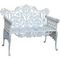Biscottini - Gartenbank aus Gusseisen, 110x56x86 cm Outdoor-Sofa Liberty-Bank mit Armlehnen 2-Sitzer-Stuhl Eisenbank Terrassensofa von BISCOTTINI