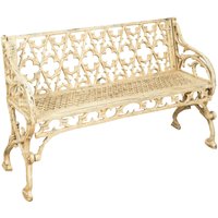 Biscottini - Außenbank aus Gusseisen 130 x 47 x 79 cm Außen- und Innenbank 2-Sitzer-Stuhl Gartensofa Bank mit Armlehnen Eisenbank von BISCOTTINI