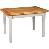 Ausziehbarer Tisch Country aus massivem Lindenholz mit grauer Struktur und natürlicher antiker Platte made in Italy von BISCOTTINI