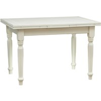 Ausziehtisch im Country-Stil aus massivem Lindenholz mit antikiertem weißem Finish L120xPR80xH80 cm. Made in Italy Ausziehtisch im Country-Stil aus massivem Lindenholz mit antikiertem weißem Finish L120xPR80xH80 cm. Made in Italy von BISCOTTINI