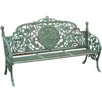 Biscottini - Gartenbank aus Gusseisen, 184x110x70 cm Outdoor-Sofa Liberty-Bank mit Armlehnen 3-Sitzer-Stuhl Eisenbank Terrassensofa von BISCOTTINI