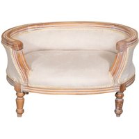 Bank im Louis XVI-Stil 74x53x41 cm Kleiner Barocksessel aus Buche Barockhocker Hocker mit barocker Rückenlehne Zwinger von BISCOTTINI