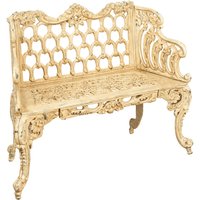 Biscottini - Gartenbank aus Gusseisen, 112x48x89 cm Outdoor-Sofa Liberty-Bank mit Armlehnen 2-Sitzer-Stuhl Eisenbank Terrassensofa von BISCOTTINI