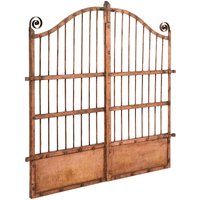 Biscottini - Außentor aus Schmiedeeisen, 115 x 115 x 5 cm. Tor mit Antik-Finish. Einzigartiges Außentor für den Garten. Rot von BISCOTTINI