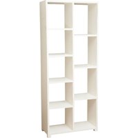 Bücherregal aus massivem Lindenholz mit weißem Antikfinish L82xPR36xH201 cm. Made in Italy von BISCOTTINI