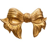 Biscottini - Dekoration in Form einer Schleife aus Holz mit antikiertem Blattgold Finish L87xPR7xH50 cm. Made in Italy von BISCOTTINI
