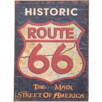 Biscottini - Druck auf Leinwand aus antikierter Rohjute 'route 66' L45xPR1,9xH60 cm. Biscottini - Druck auf Leinwand aus antikierter Rohjute 'route 66' L45xPR1,9xH60 cm. von BISCOTTINI