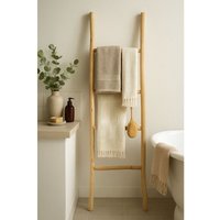 Handtuchhalter aus Holz für moderne Badezimmer, bodenstehend, dekorativer Handtuchhalter für die gesamte Wand, Leiter von BISCOTTINI