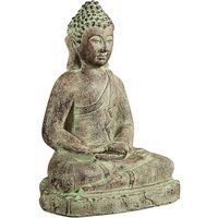 Kleine Statue von Buddha aus bemaltem Gips mit antikiertem Finish L38xPR28xH55 cm von BISCOTTINI