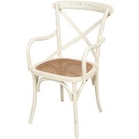 Biscottini - Küchenstuhl Stuhl aus Holz und Rattan 90x52x44 cm Sessel mit rustikalen Armlehnen Moderner Esszimmerstuhl Thonet vintage Biscottini - Küchenstuhl Stuhl aus Holz und Rattan 90x52x44 cm Sessel mit rustikalen Armlehnen Moderner Esszimmerstuhl Thonet vintage von BISCOTTINI