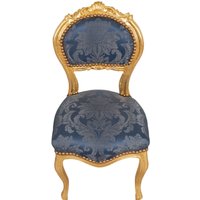 Küchenstuhl aus Holz Esszimmerstuhl 92x45x45 cm Louis xvi Polstersessel Barocksessel Goldsessel im französischen Stil von BISCOTTINI