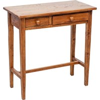 Biscottini - Ländlicher Konsolentisch aus massivem Lindenholz mit Nussbaum-Finish L73xPR36xH75 cm. Made in Italy von BISCOTTINI