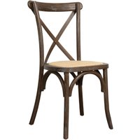 Biscottini - Moderner stapelbarer Küchenstuhl aus Holz Rattan für Esszimmer und Wohnzimmer Vintage Thonet Rustikale Restaurantstühle von BISCOTTINI