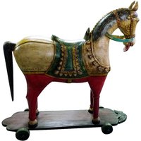 Biscottini - Pferd mit lackierten Holzrädern L45xPR151xH155 cm Biscottini - Pferd mit lackierten Holzrädern L45xPR151xH155 cm von BISCOTTINI