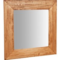 Quadratischer Wandspiegel Spiegel zum Aufhängen aus massivem Lindenholz, natur L60xPR3xH60 cm Made in Italy - Legno von BISCOTTINI