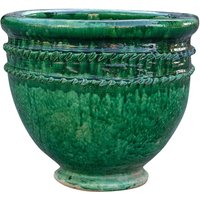 Sahara Desert Terrakotta-Vase grün glasiert von BISCOTTINI