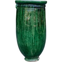 Sahara Desert Terrakotta-Vase grün glasiert von BISCOTTINI