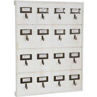 Biscottini - Schlüsselbrett Schlüsselhalter für die Wand 16 Holzhaken 37x47 cm Kleiderbügel für den Eingang Behälter Büroschrank von BISCOTTINI