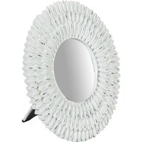 Biscottini - Set 2 Tischspiegel Arbeitsplattenspiegel Durchmesser L21xPR3 cm antikweiß lackiert. Biscottini - Set 2 Tischspiegel Arbeitsplattenspiegel Durchmesser L21xPR3 cm antikweiß lackiert. von BISCOTTINI