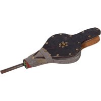 Biscottini - Set mit 2 handgefertigten Blasebälgen aus Holz, Eisen und Kunstleder L43xPR15,5xH4,5 cm von BISCOTTINI